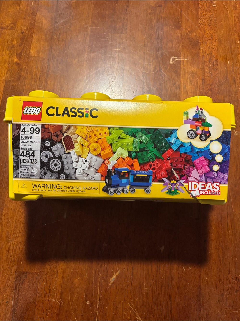 LEGO Classic Yellow Carrying Brick Box with Multi-Color Bricks